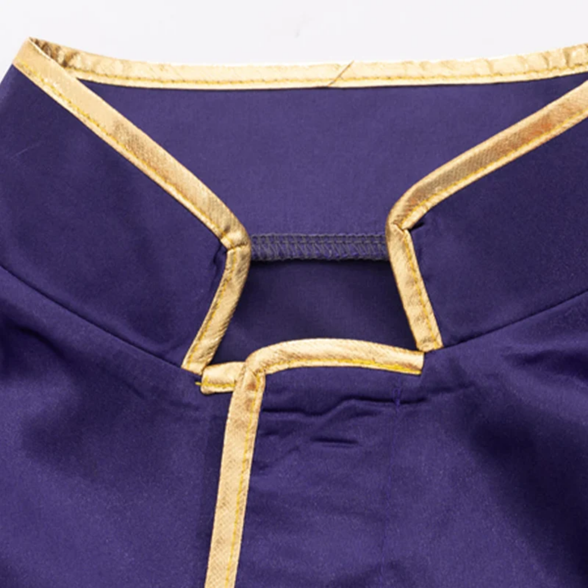 Traditional Pastor Robe With Vertical Cross Accents And Sleeve Trim Clergy Robe