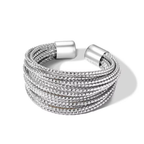 Veil Layers Ring | White Gold Color