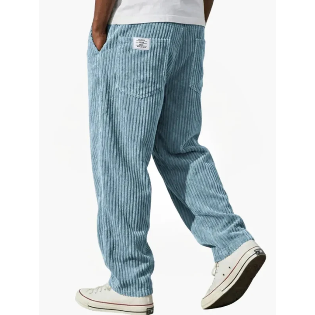 Vintage-Inspired Corduroy Trousers - Loose Fit