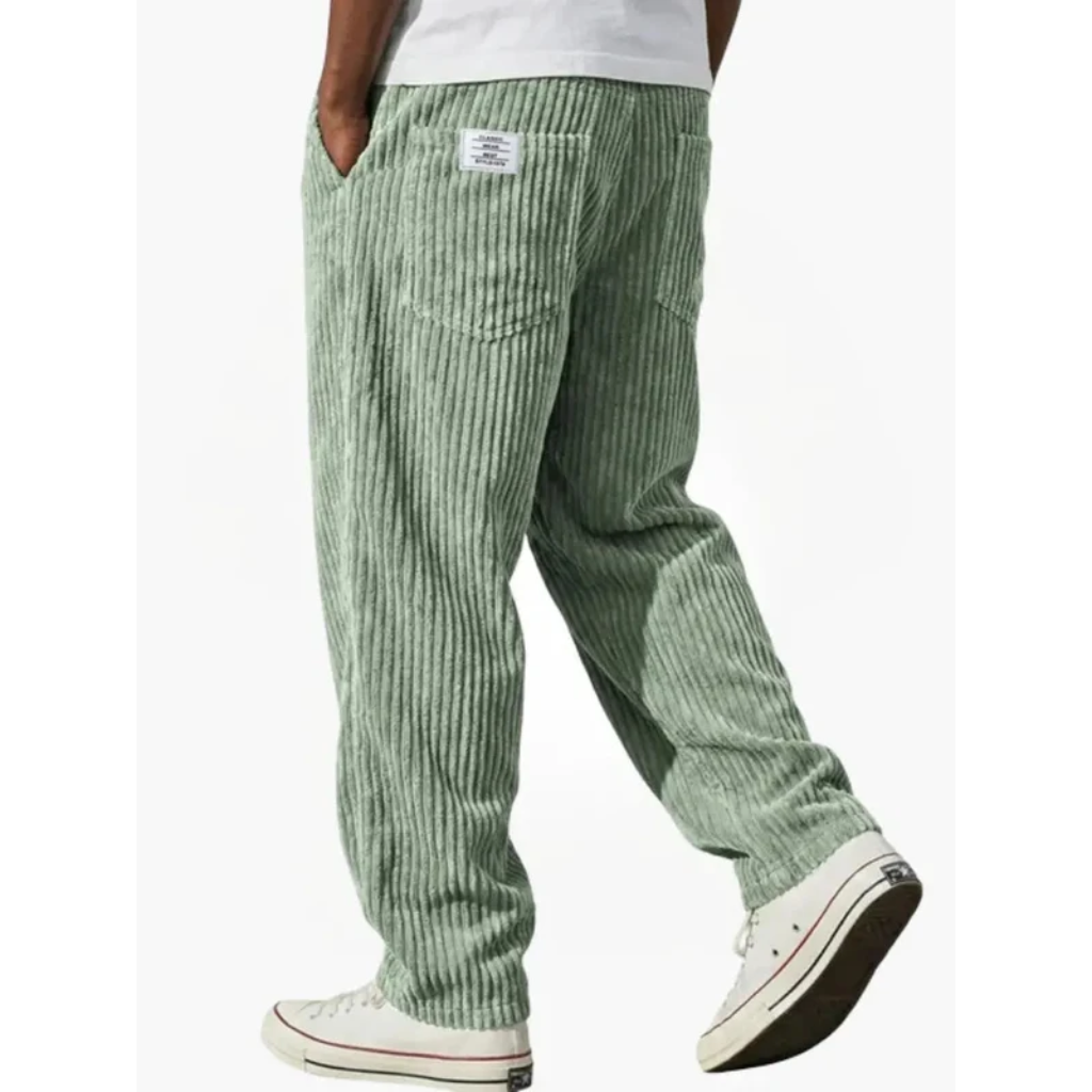 Vintage-Inspired Corduroy Trousers - Loose Fit