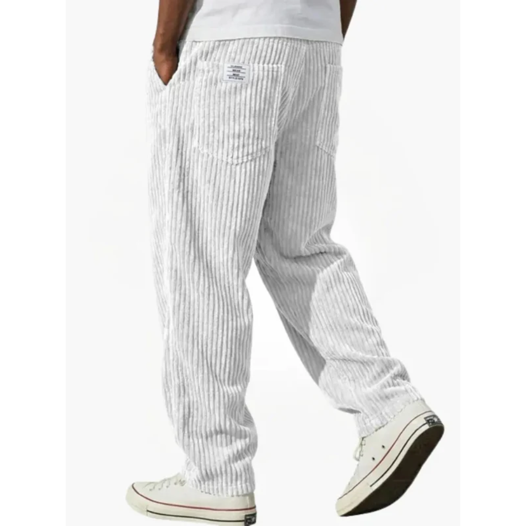 Vintage-Inspired Corduroy Trousers - Loose Fit