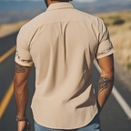 Western Shirt Men Embroidered Short Sleeve Floral Cowboy