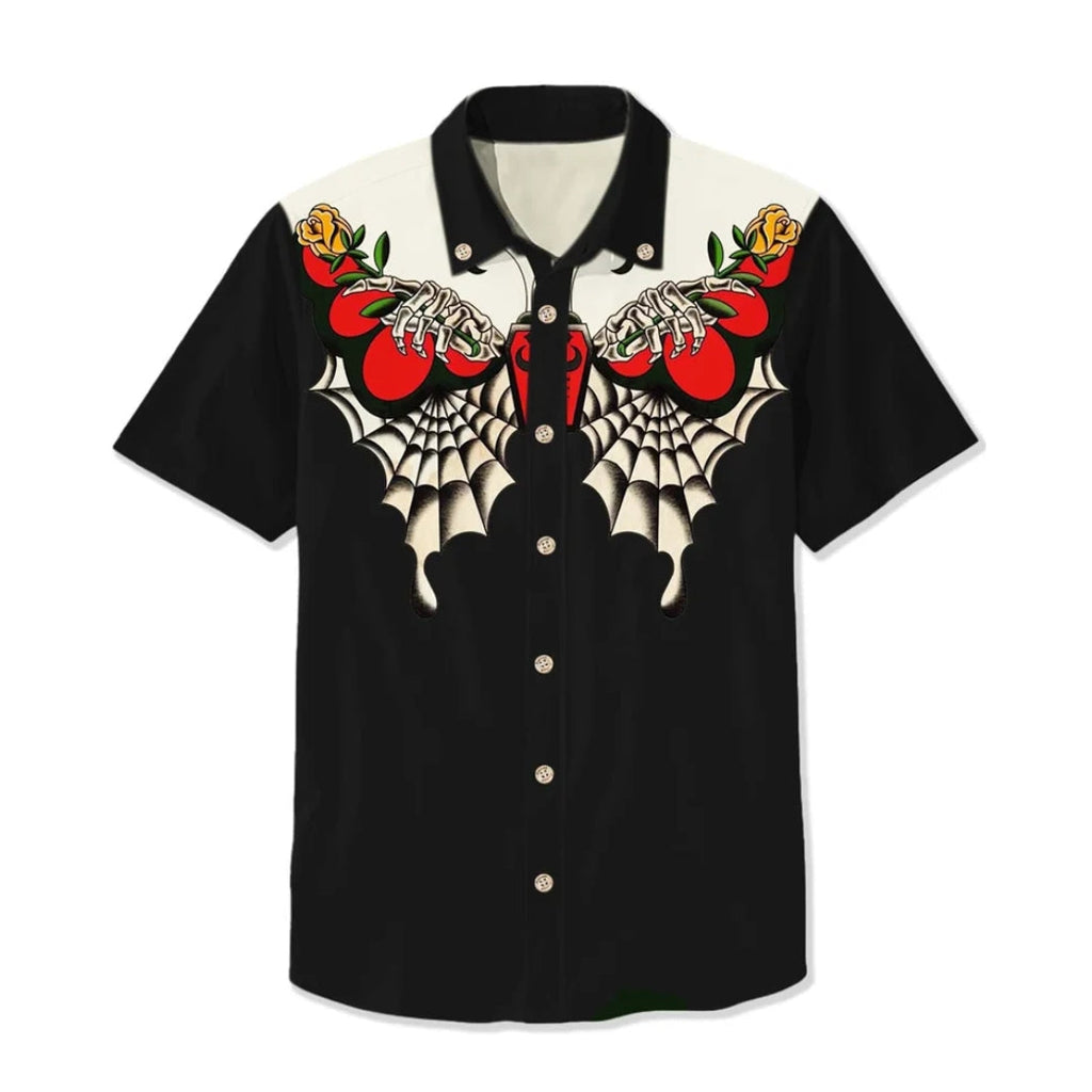 Western Shirt Men Short Sleeve Embroidered Cowboy Nashville
