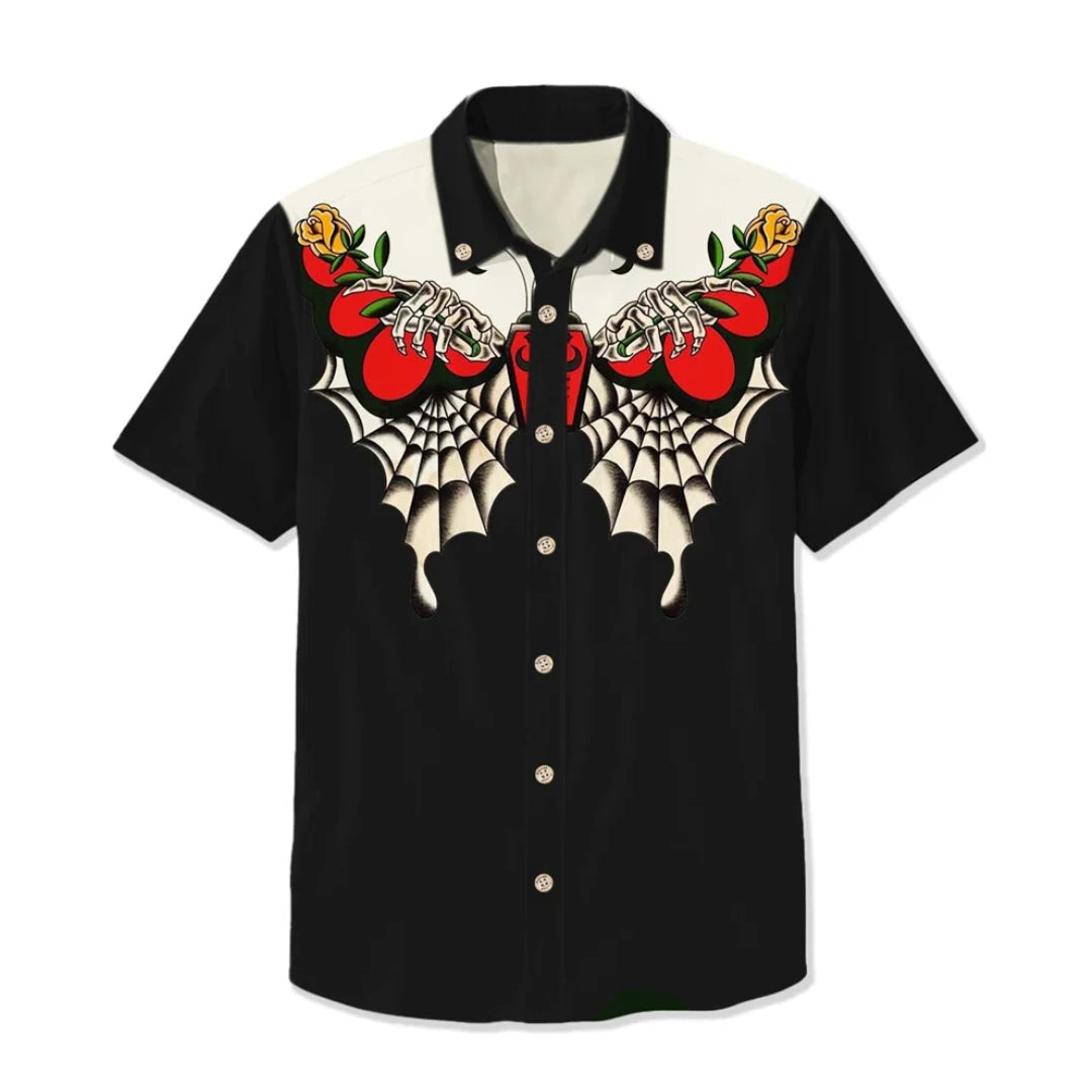 Western Shirt Men Short Sleeve Embroidered Cowboy Nashville