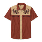 Western Shirt Men Short Sleeve Embroidered Cowboy Nashville