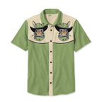 Western Shirt Men Short Sleeve Embroidered Cowboy Nashville