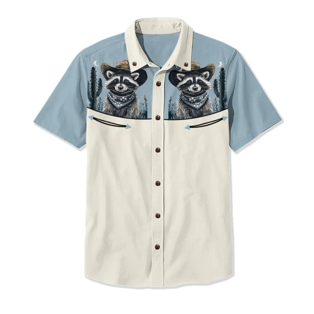 Western Shirt Men Short Sleeve Embroidered Cowboy Nashville