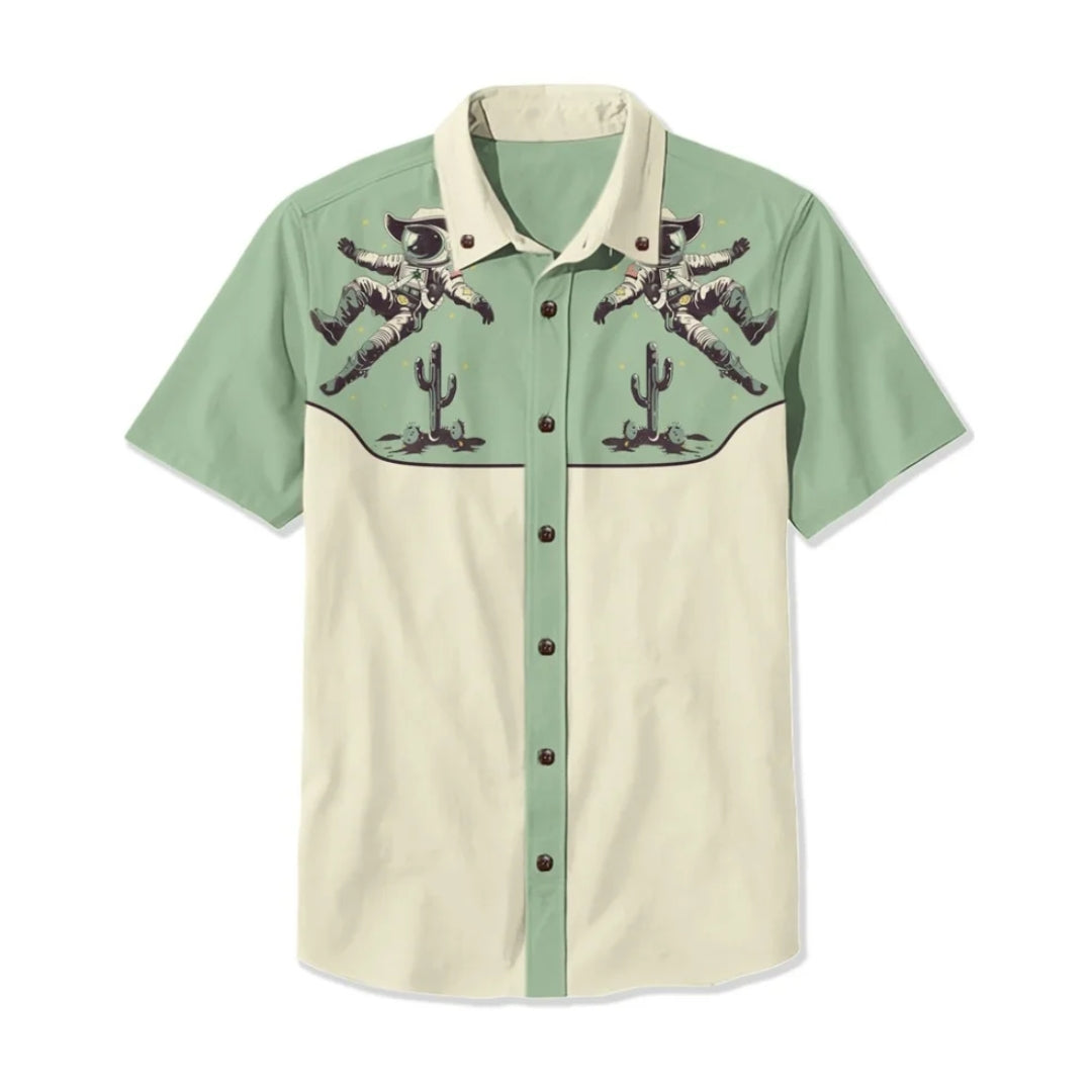 Western Shirt Men Short Sleeve Embroidered Cowboy Nashville