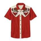 Western Shirt Men Short Sleeve Embroidered Cowboy Nashville