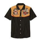 Western Shirt Men Short Sleeve Embroidered Cowboy Nashville