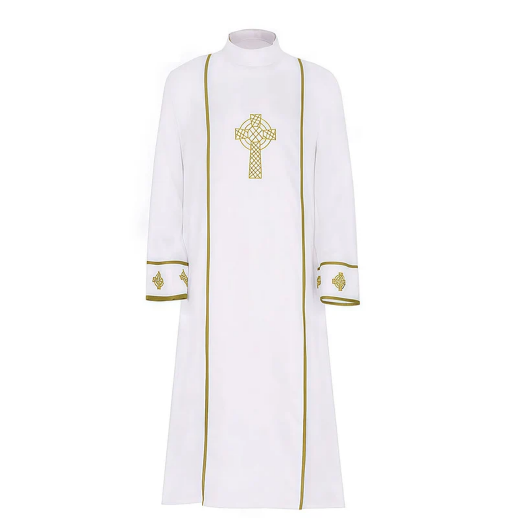 White Cassock Clergy Robe - Ideal for Church & Rituals