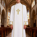 White Cassock Clergy Robe - Ideal for Church & Rituals