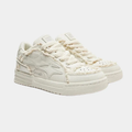 White Chunky Star Sneakers - Platform Streetwear Shoes-Tithesource-White-35-
