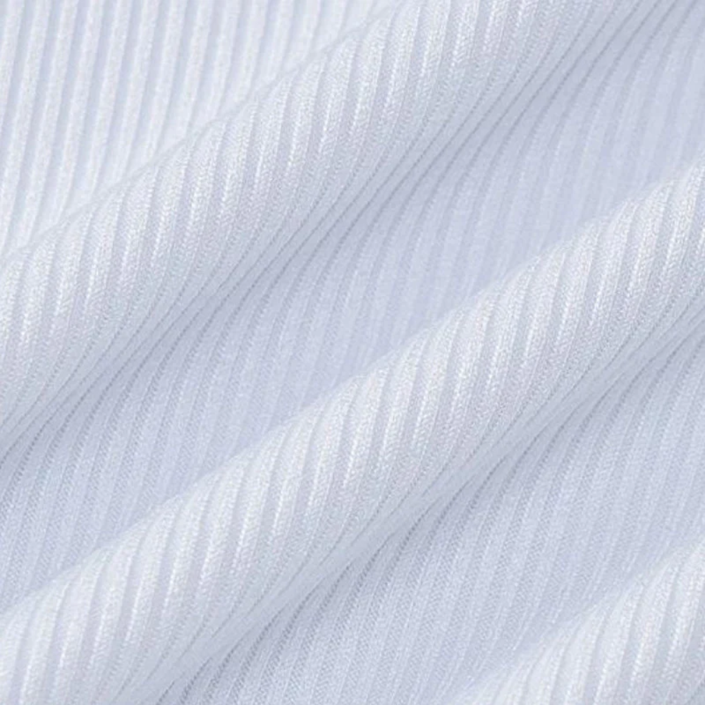 White Ribbed Crop Tank Top Women - Fitted Stretch-Tithesource-