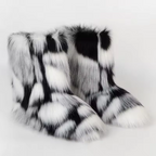 Women Boots Fluffy Streetwear Y2K-Tithesource-Black/White-36-