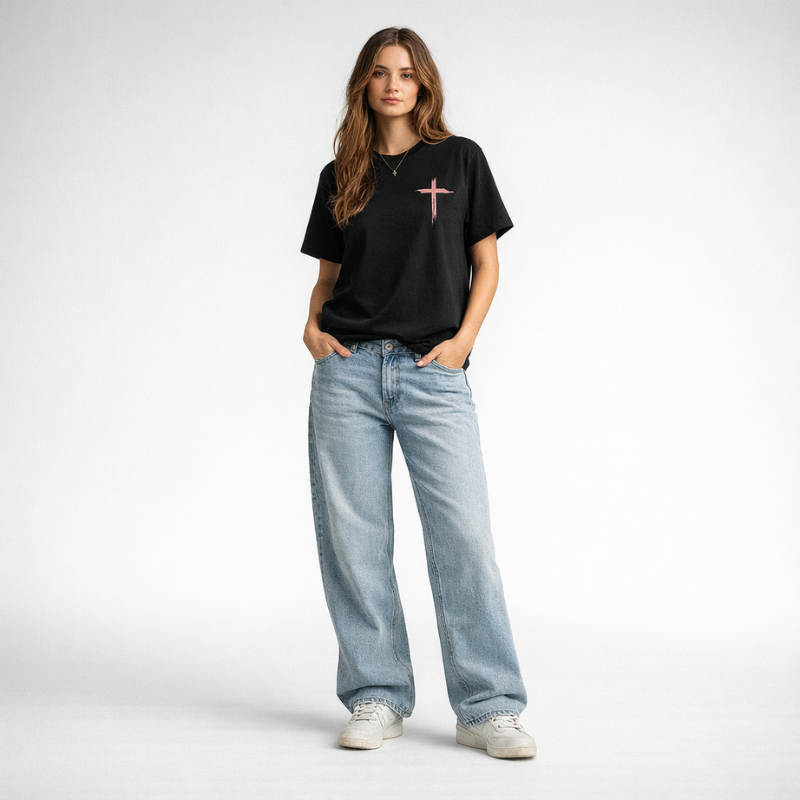 Women's Cross Faith Printed T-Shirt