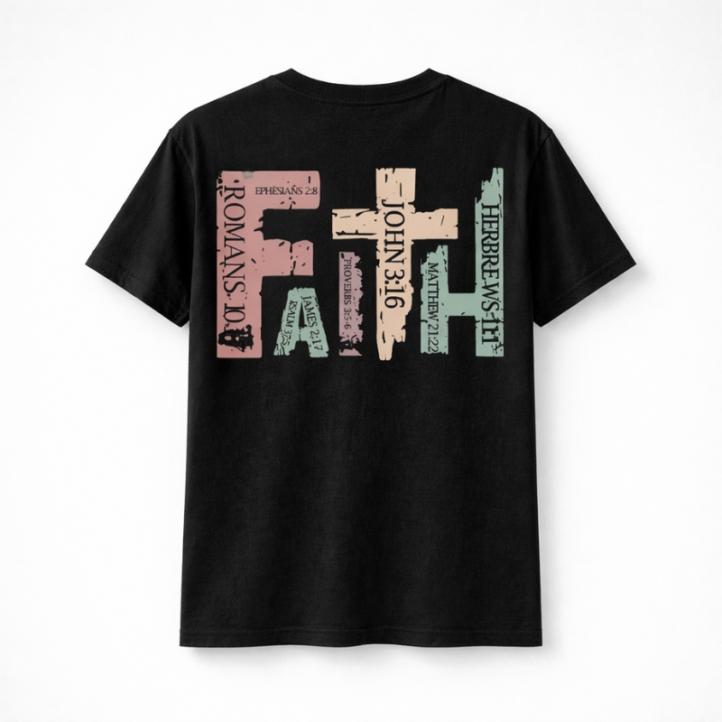 Women's Cross Faith Printed T-Shirt