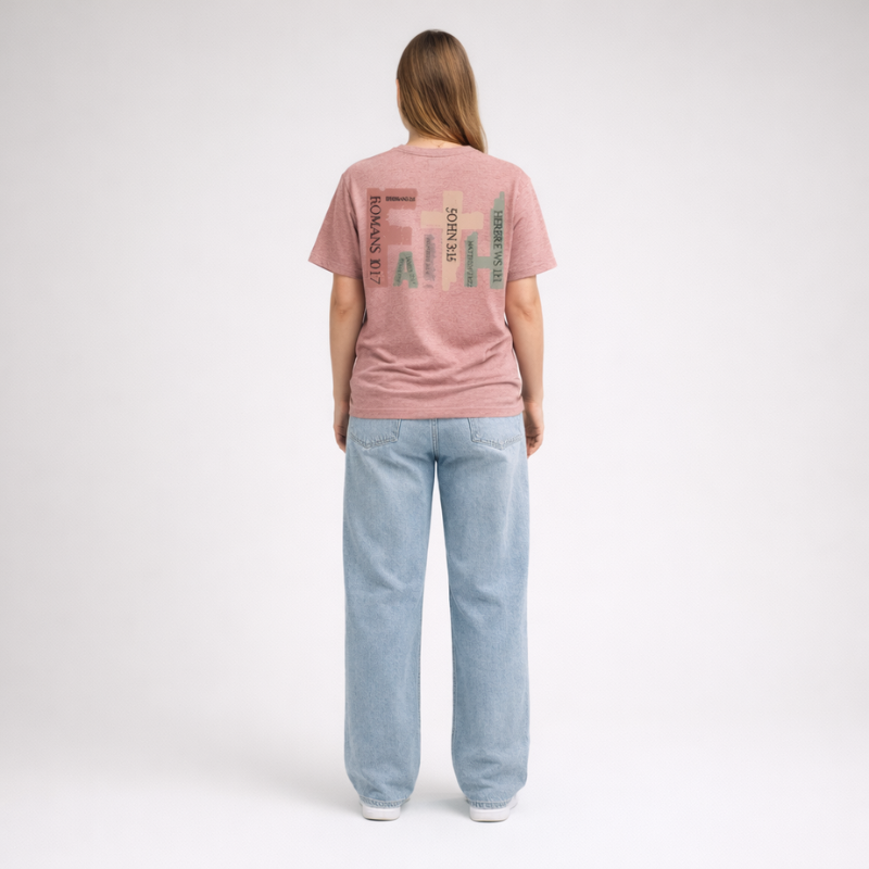 Women's Cross Faith Printed T-Shirt