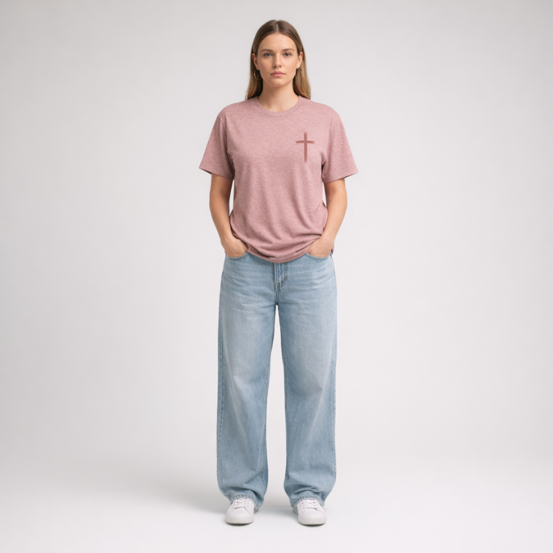 Women's Cross Faith Printed T-Shirt