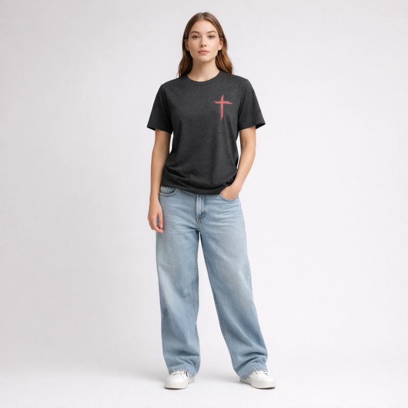 Women's Cross Faith Printed T-Shirt