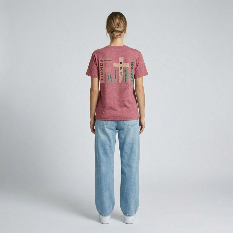 Women's Cross Faith Printed T-Shirt