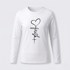 Women's Faith & Love Casual Long Sleeve Crew Neck Shirt