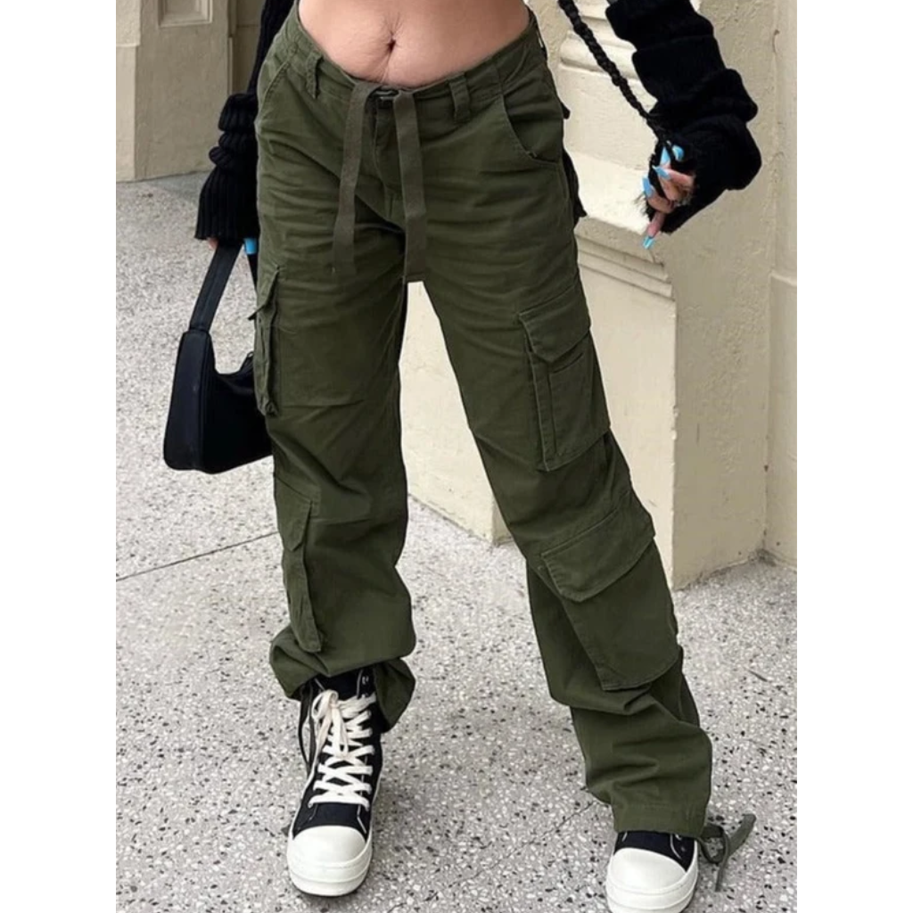 Women's Streetwear Wide-Leg Cargo Pants