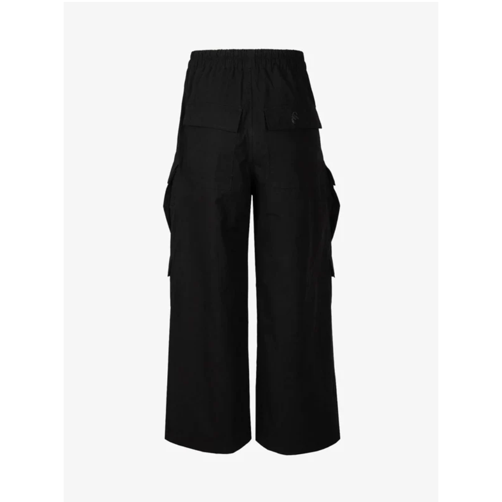 Woven Cargo Pants Baggy Wide Leg Flared Multi Pocket Streetwear