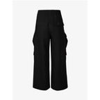 Woven Cargo Pants Baggy Wide Leg Flared Multi Pocket Streetwear
