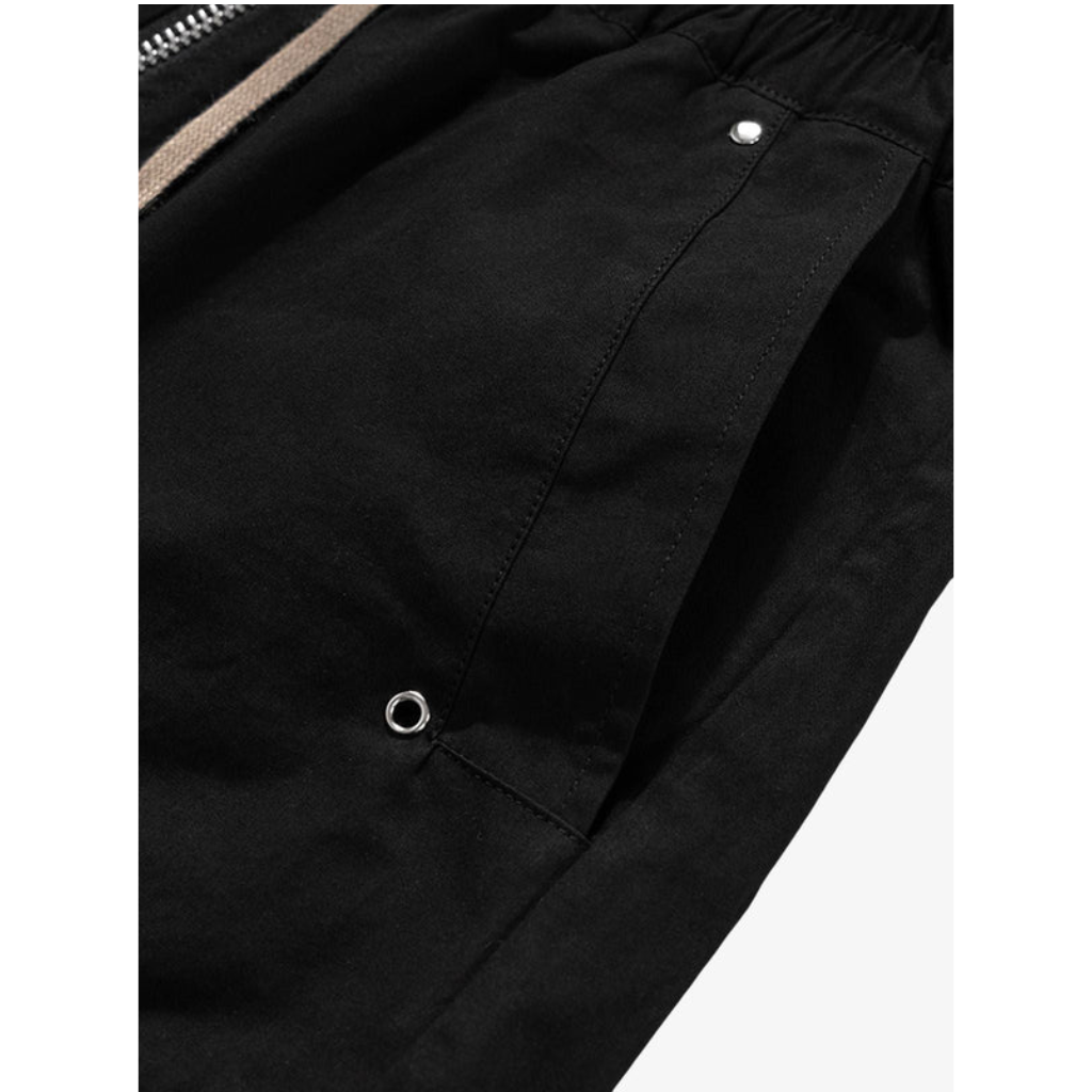 Woven Cargo Pants Baggy Wide Leg Flared Multi Pocket Streetwear