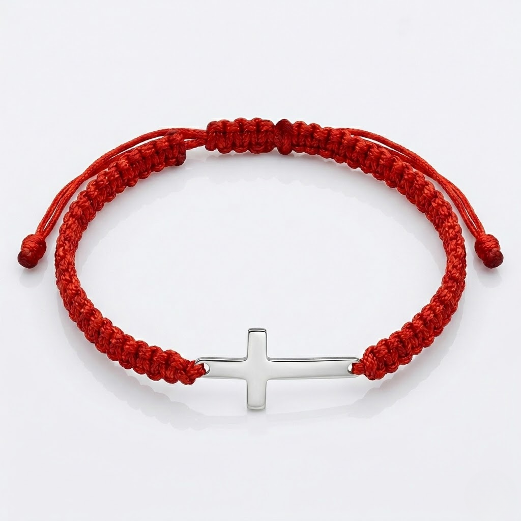 Woven Stainless Steel Cross Bracelet for Men | Baptized