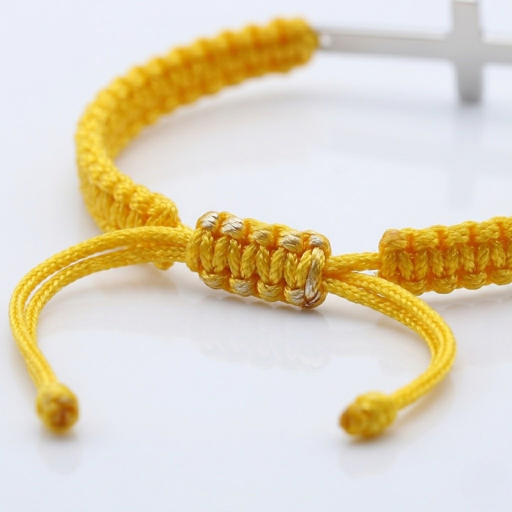 Woven Stainless Steel Cross Bracelet for Men | Baptized