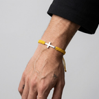 Woven Stainless Steel Cross Bracelet for Men | Baptized