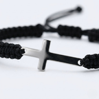 Woven Stainless Steel Cross Bracelet for Men | Baptized