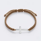 Woven Stainless Steel Cross Bracelet for Men | Baptized