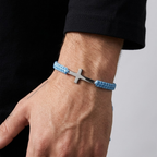 Woven Stainless Steel Cross Bracelet for Men | Baptized