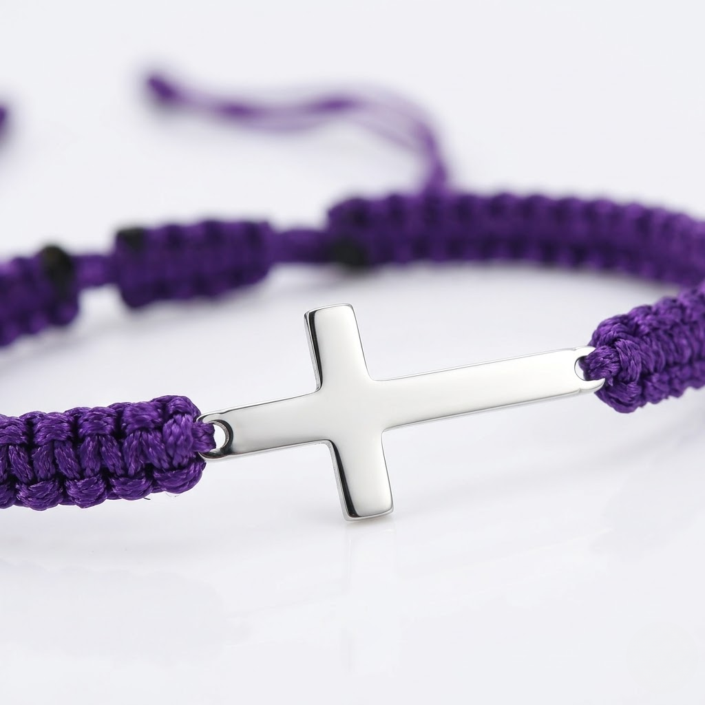 Woven Stainless Steel Cross Bracelet for Men | Baptized