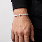 Woven Stainless Steel Cross Bracelet for Men | Baptized