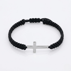 Woven Stainless Steel Cross Bracelet for Men | Baptized