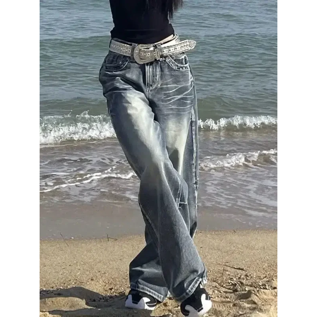 Y2K Baggy Vintage Washed Jeans Women