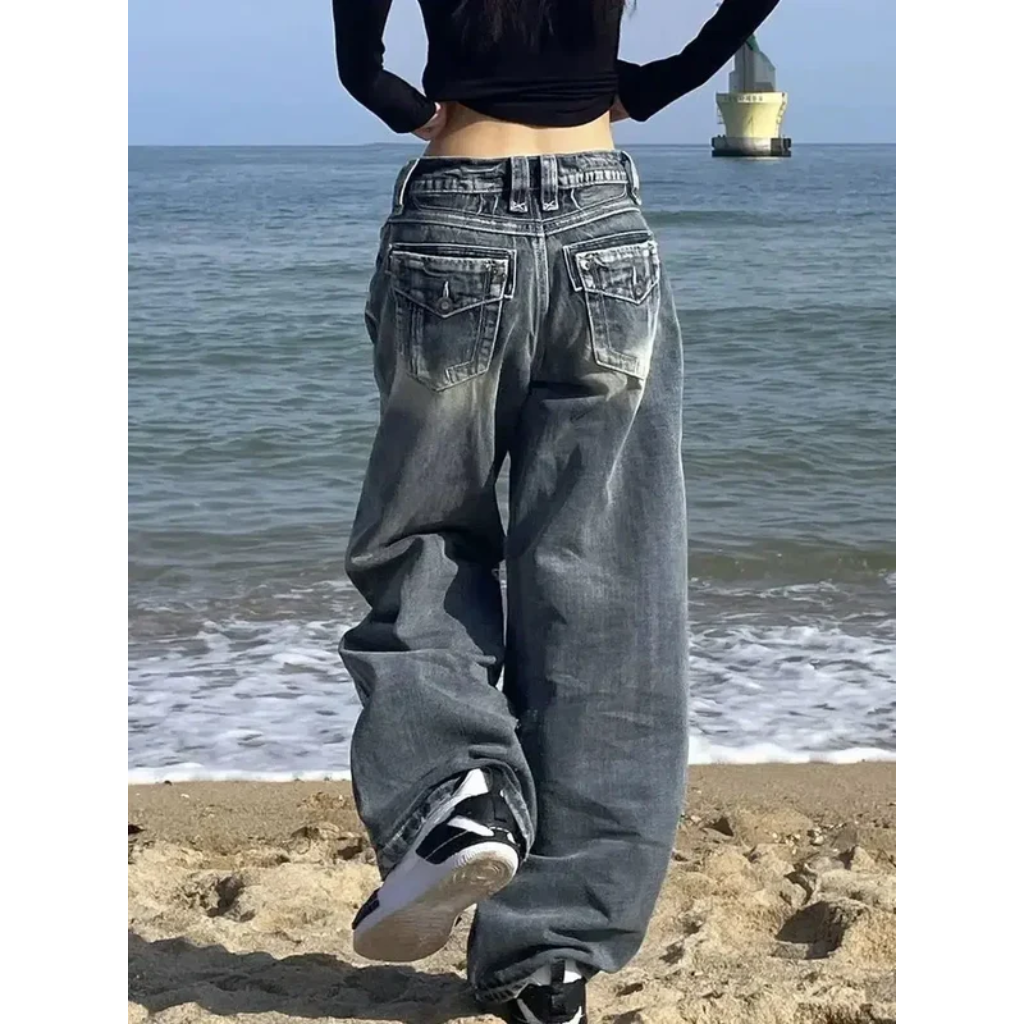 Y2K Baggy Vintage Washed Jeans Women