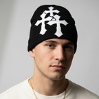 Y2K Crucifix Jacquard Knitted Hat-Tithesource-