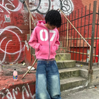 Y2K Oversized Zip Up Hoodie 07