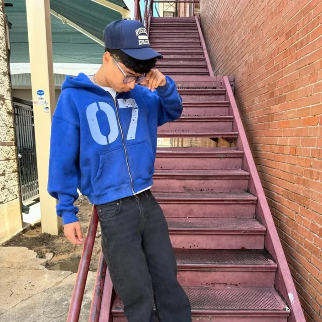 Y2K Oversized Zip Up Hoodie 07