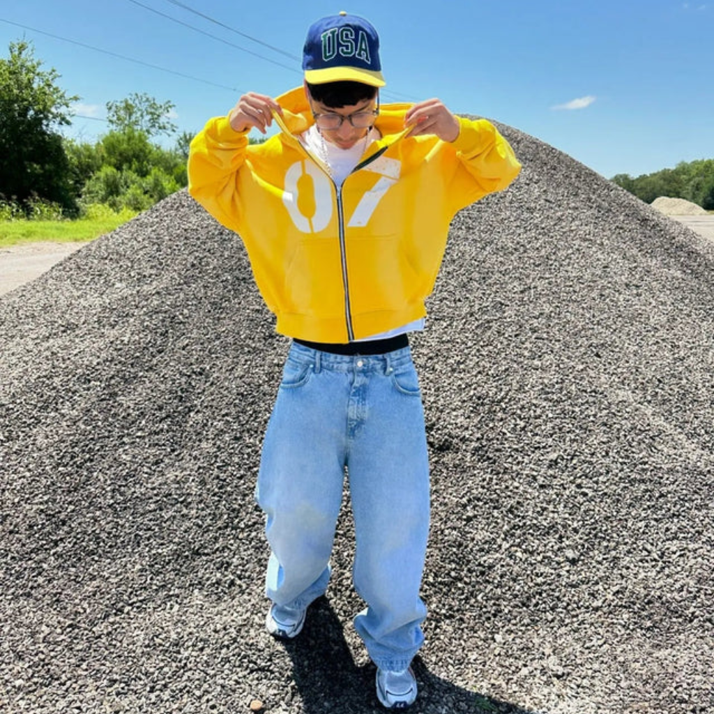 Y2K Oversized Zip Up Hoodie 07