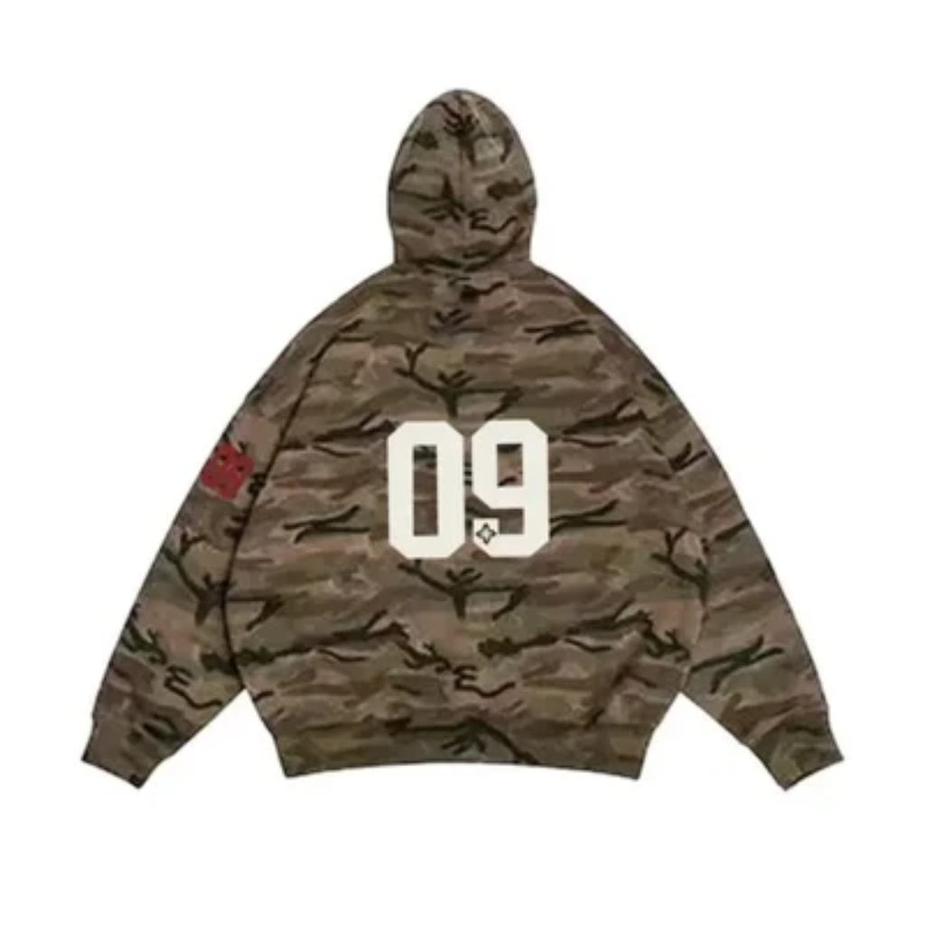 Y2K Retro Camouflage Zip Up Hoodie