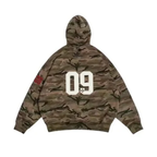 Y2K Retro Camouflage Zip Up Hoodie