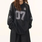 Y2K Retro Long Sleeve Printed Jersey T-Shirt