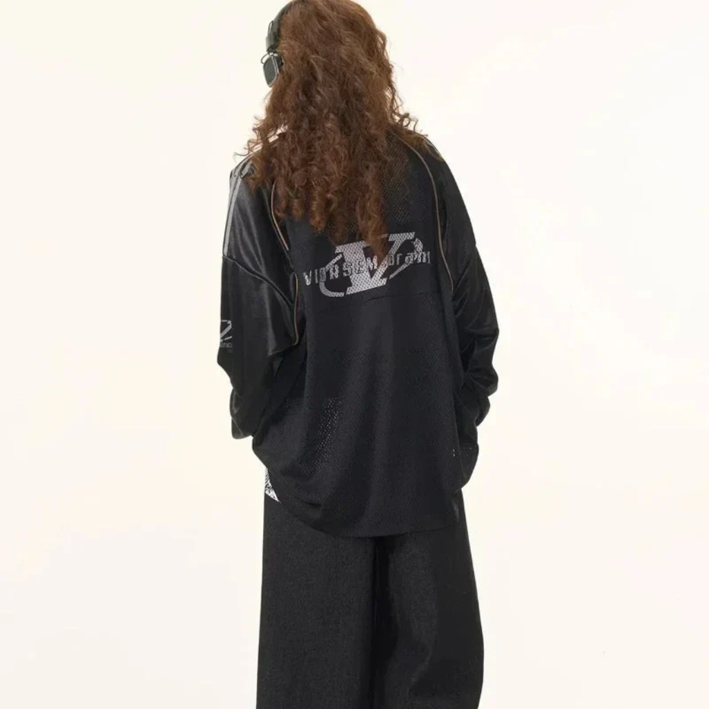 Y2K Retro Long Sleeve Printed Jersey T-Shirt