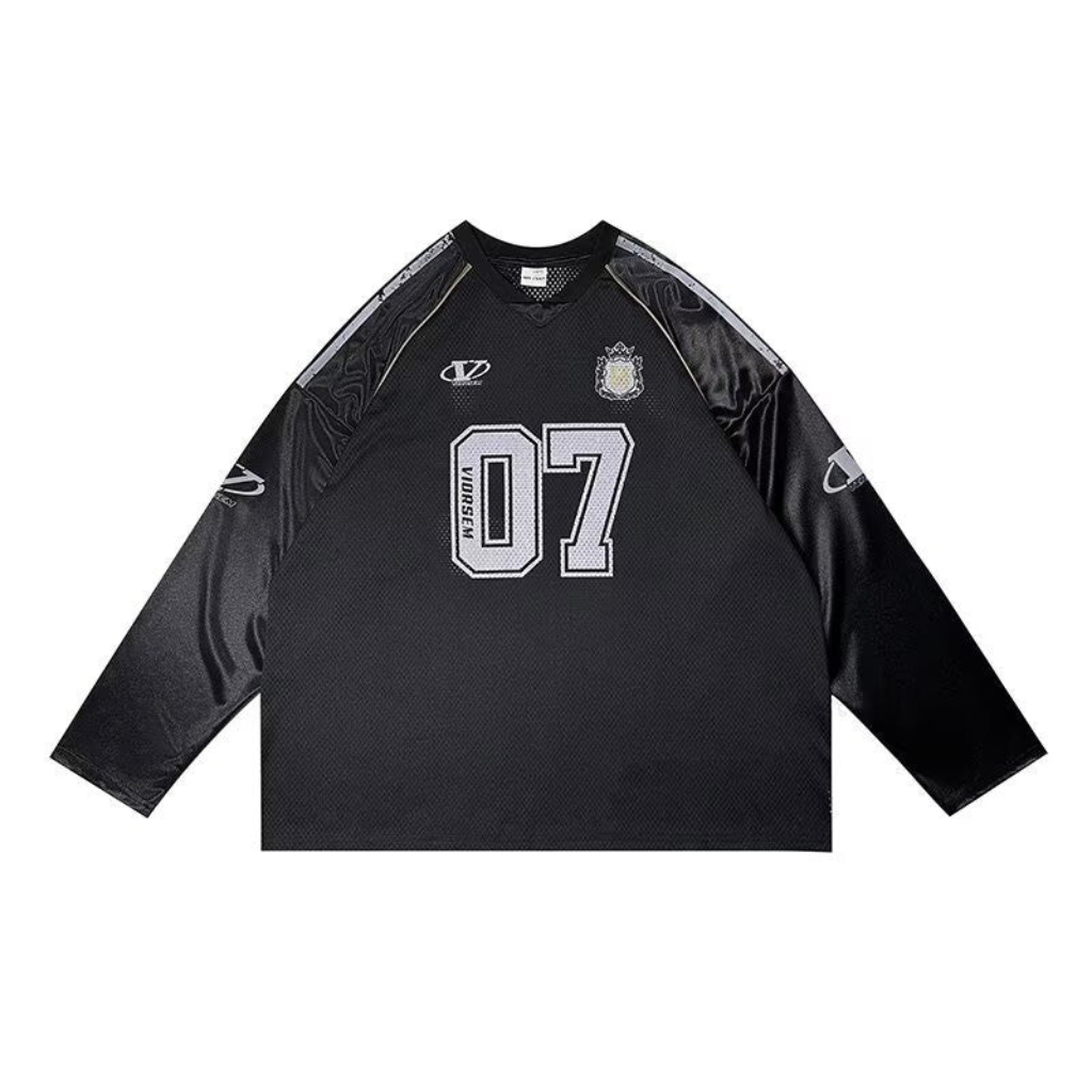 Y2K Retro Long Sleeve Printed Jersey T-Shirt